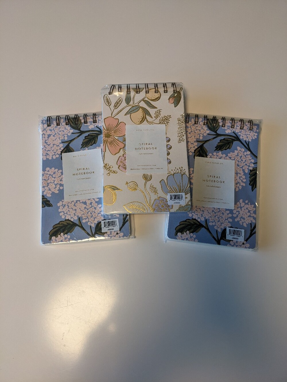 3 NWT Rifle Paper Co. Spiral Notebooks